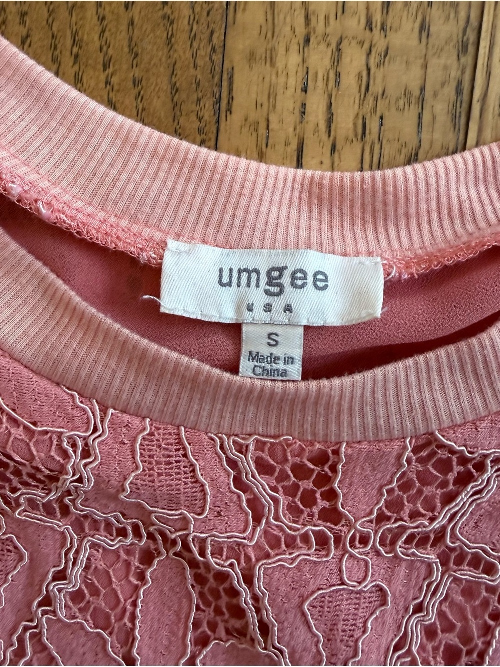 Umgee Blush Pink Lace Overlay Sleeveless Blouse Women’s Small Boutique Top - Picture 2 of 4